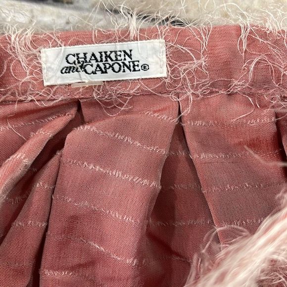 NWT Women’s Chaiken & Capone Pink & White Viscose Silk Stylish Skirt (6) GI17 - Picture 3 of 12